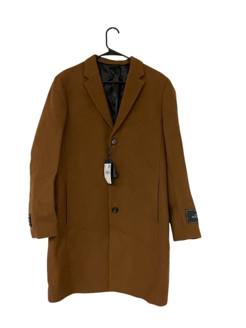 Mango Mens OverCoat Coat Medium Brown Winter Long Wool blend 870200514 NWT